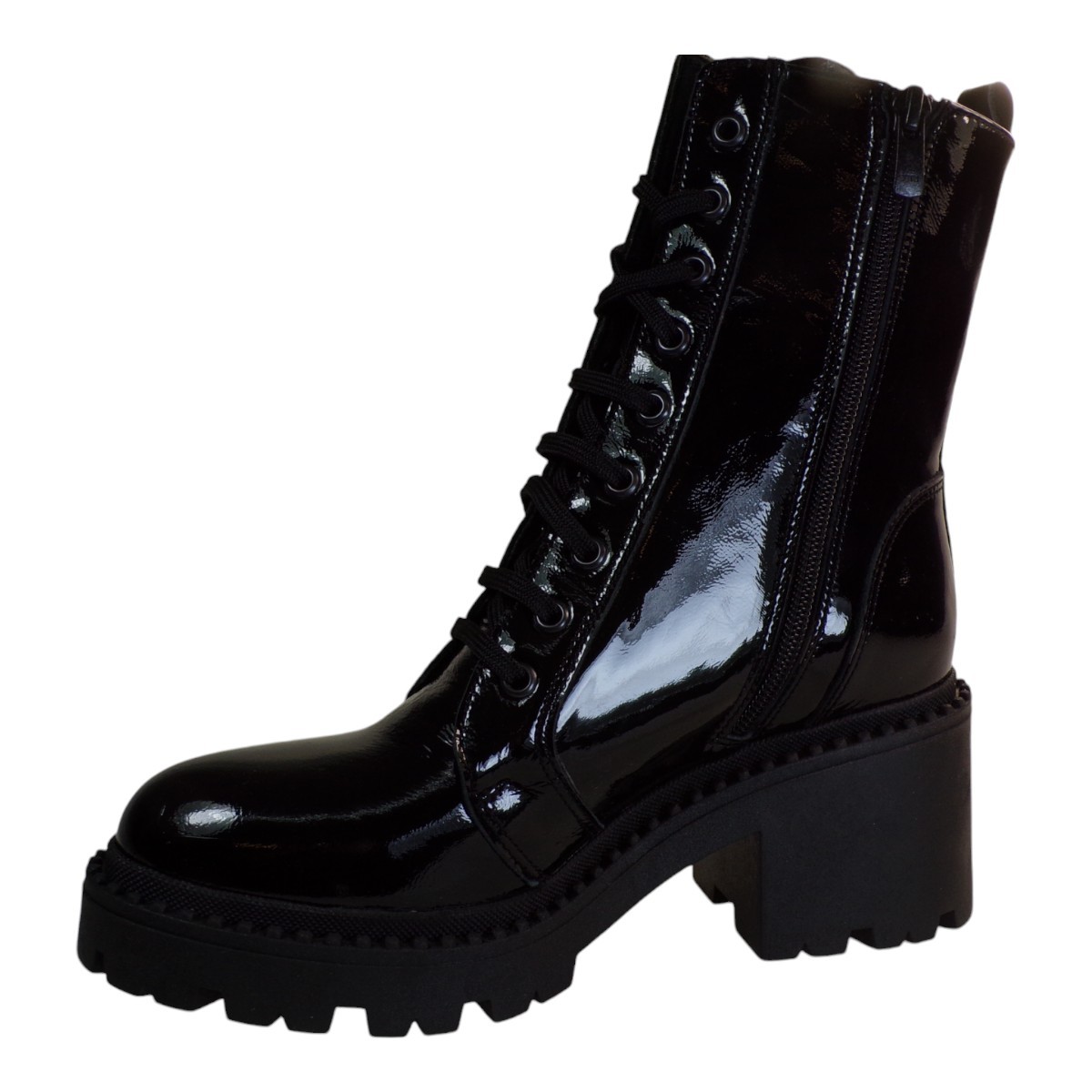 Robinson Γυναικεία Μποτάκια Αρβυλάκια 111743 Μαύρο Λουστρίνι Δέρμα φωτογραφία