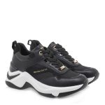Renato Garini Γυναικεία Παπούτσια Sneakers 19R-164 Μαύρο Mesh Καστόρι Βερνί T119R164418X