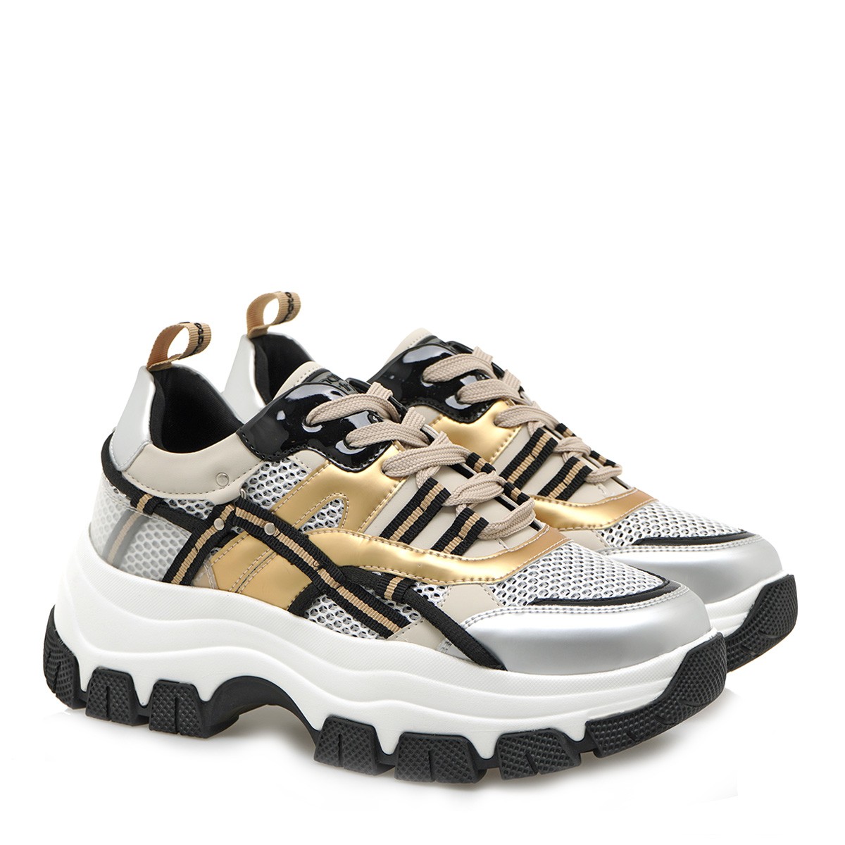  Renato Garini Γυναικεία Παπούτσια Sneakers 295-19R Λευκό Πλατίνα Ασημί T119R29537F1 2025
