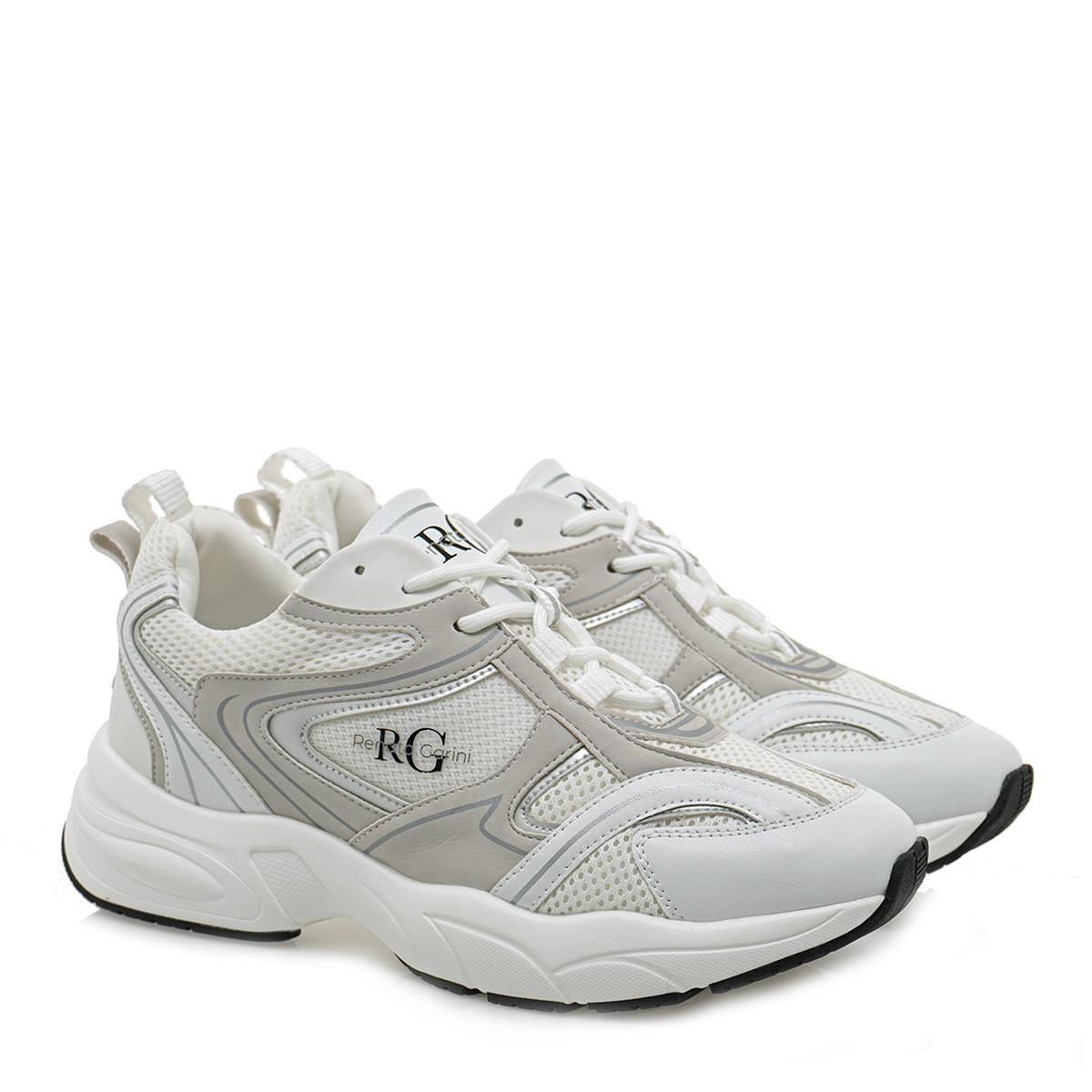  Renato Garini Γυναικεία Παπούτσια Sneakers 19R-996 Λευκό Πάγος Ασημί T119R9962T66 2025