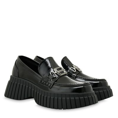 Exe Γυναικεία Παπούτσια LOAFERS Μοκασίνια R54R-647 Μαύρο Φλωρέντικ T154R647349J