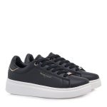 Renato Garini Γυναικεία Παπούτσια Sneakers 612-57Q  Μαύρο Κροκό Βερνί T157Q6122B19
