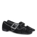 Exe Shoes Γυναικείες Γόβες -Μπαλαρίνες 85L-013 Μαύρο Βελούδο T185L0131016