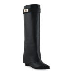 TSAKIRIS MALLAS Shoes Γυναικεία Μπότα Δερμάτινη 100-737 Μαύρο Δέρμα T2100737415N