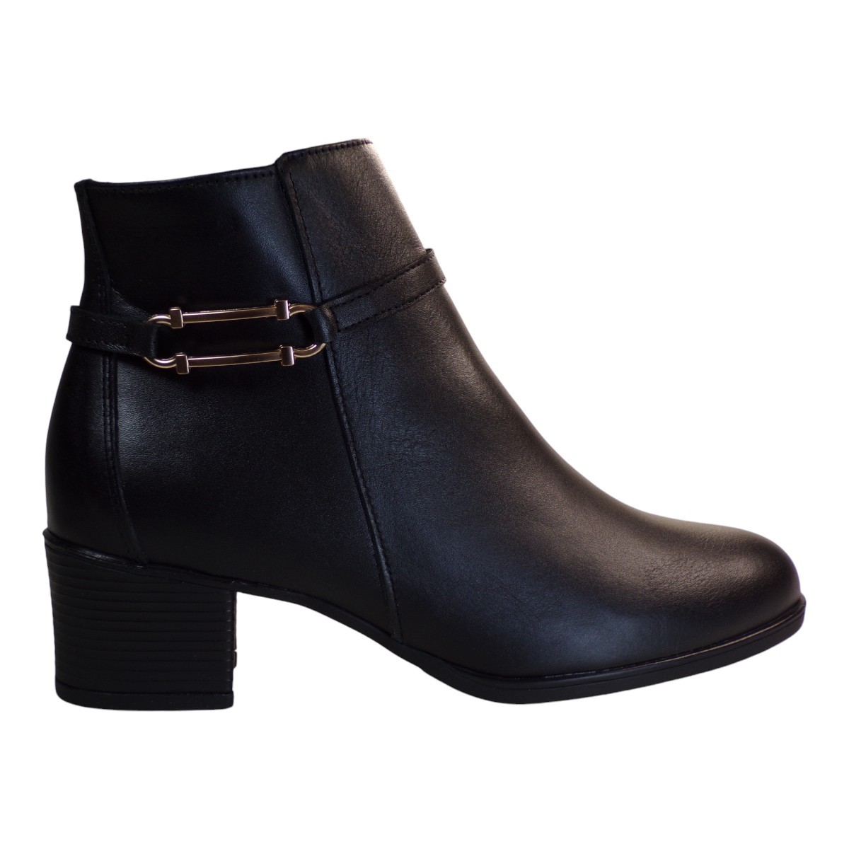 Softies Shoes Γυναικείες Μποτάκια 7440 Μαύρο Δέρμα φωτογραφία