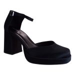 Dominique Shoes Γυναικεία Παπούτσια Γόβες 77183 Μαύρο Σατέν