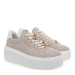 Renato Garini Γυναικεία Παπούτσια Sneakers 129-19R Μπέζ Canvas Λευκό U119R12932I5