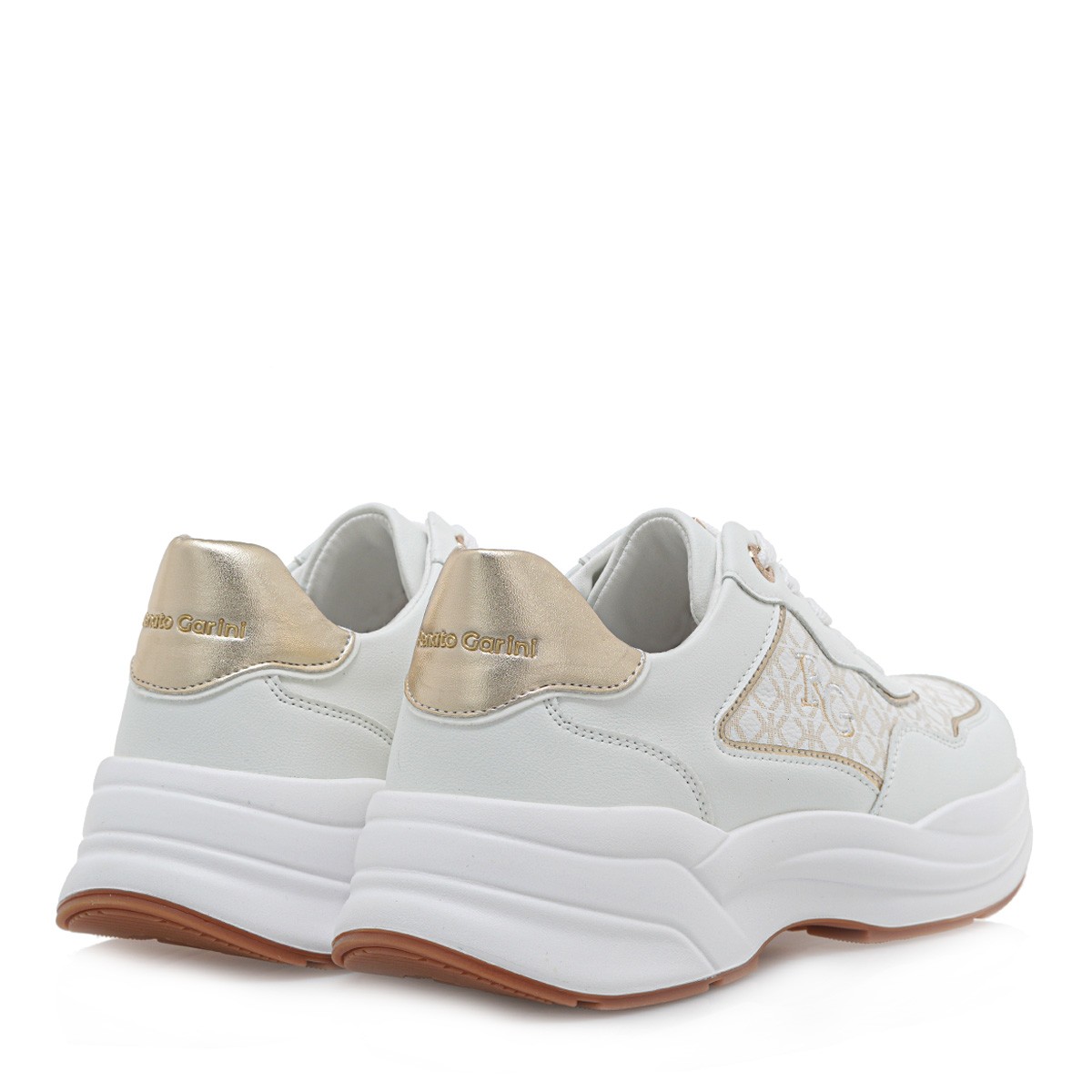 Renato Garini Γυναικεία Παπούτσια Sneakers 551-19R Λευκό Πλατίνα Στάμπα U119R55122C1 φωτογραφία