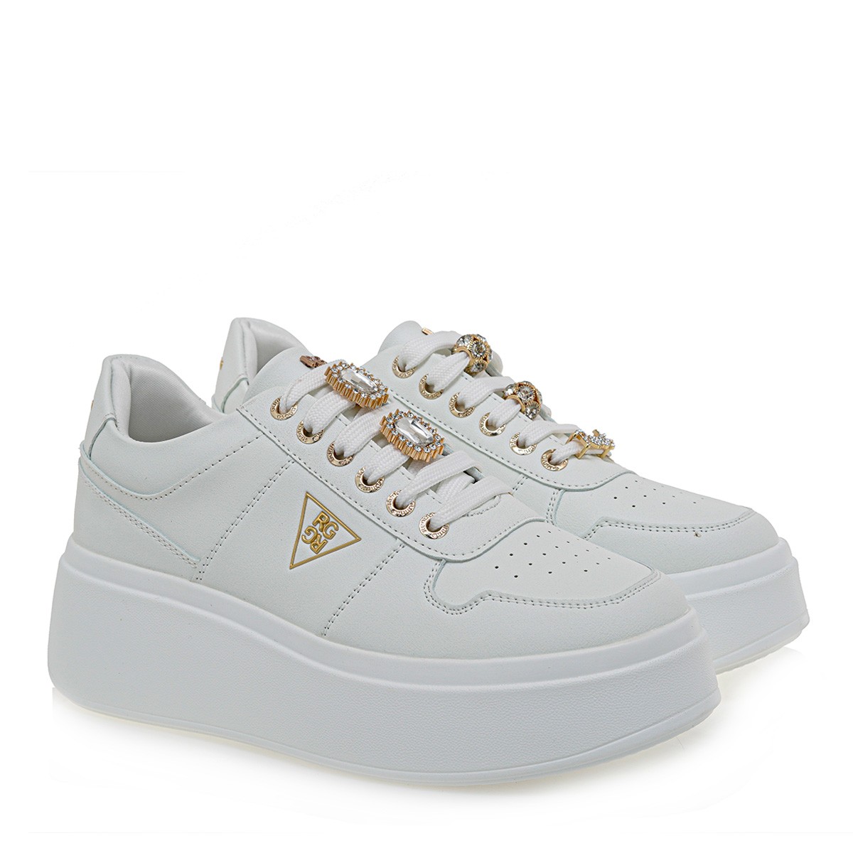  Renato Garini Γυναικεία Παπούτσια Sneakers 555-19R Λευκό U119R5553651 2025