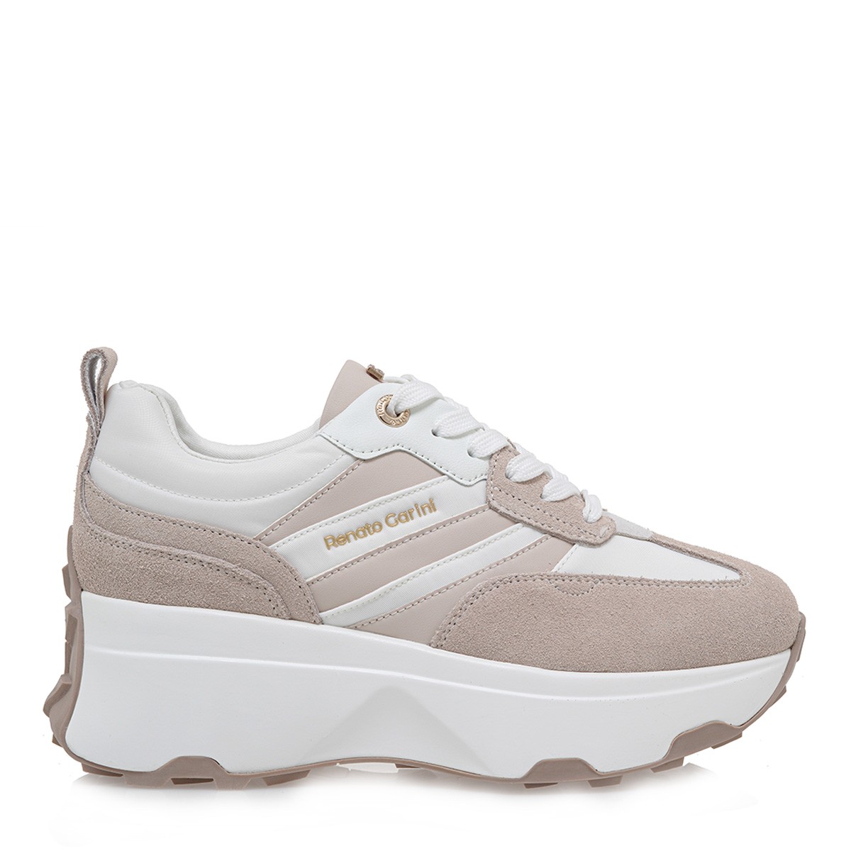 Renato Garini Γυναικεία Παπούτσια Sneakers 565-19R Λευκό Nude Μπέζ U119R5653Y04 φωτογραφία