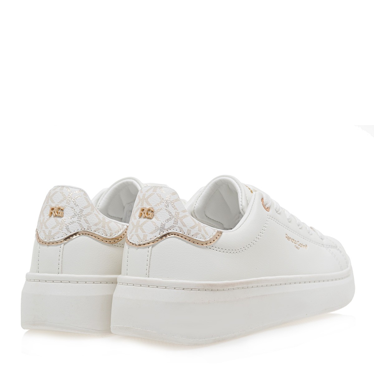 Renato Garini Γυναικεία Παπούτσια Sneakers 57Q-612 Λευκό Πλατίνα Στάμπα U157Q61222C1 φωτογραφία