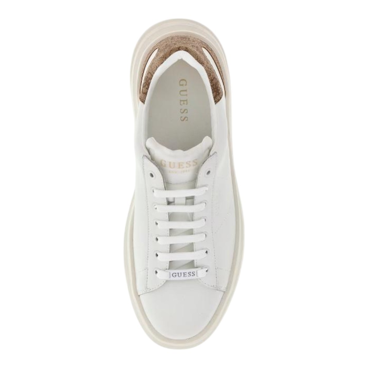 GUESS Sneakers Ανδρικά Παπούτσια FMPVIBLEA12-WBEIB Λευκό-Μπέζ φωτογραφία