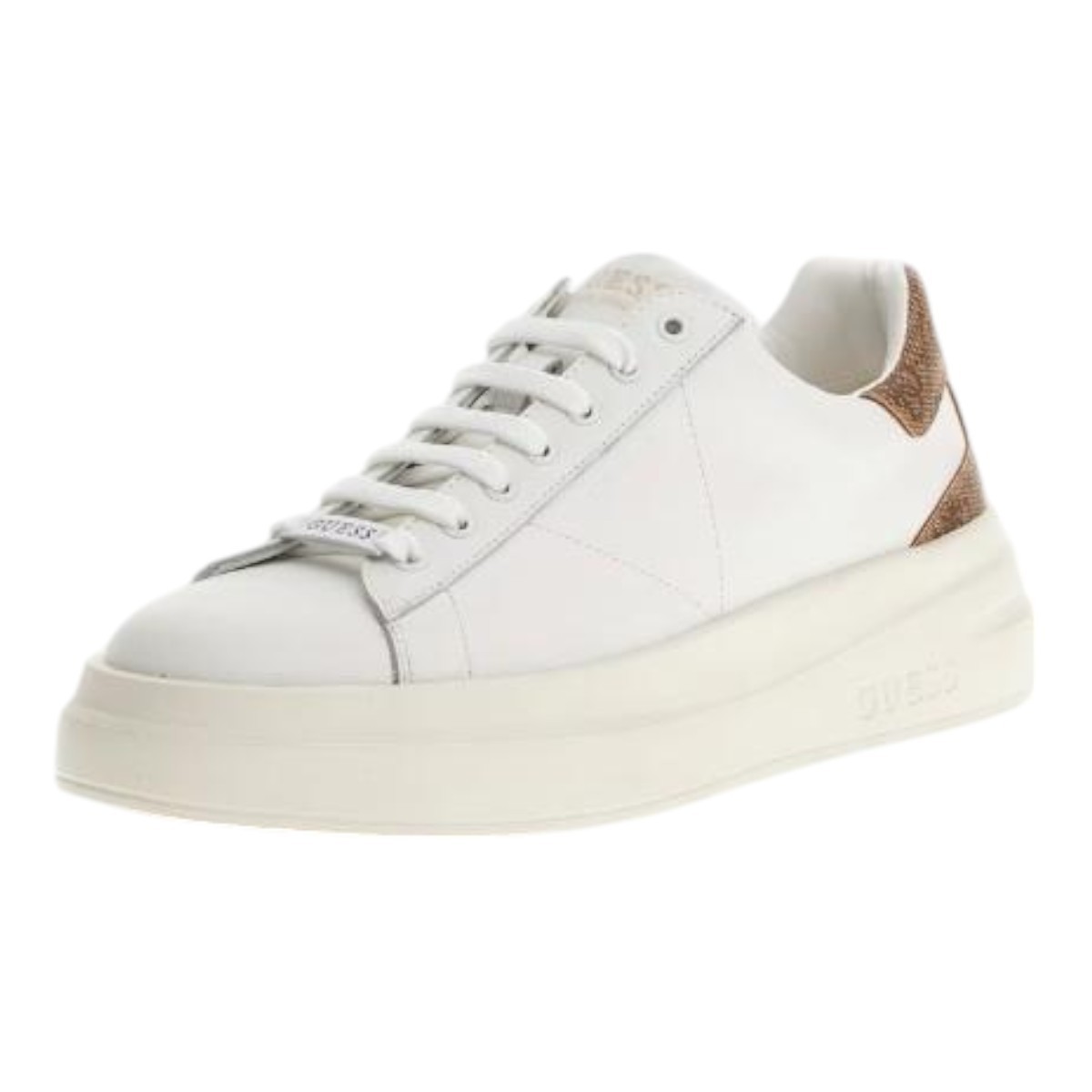 GUESS GUESS Sneakers Ανδρικά Παπούτσια FMPVIBLEA12-WBEIB Λευκό-Μπέζ