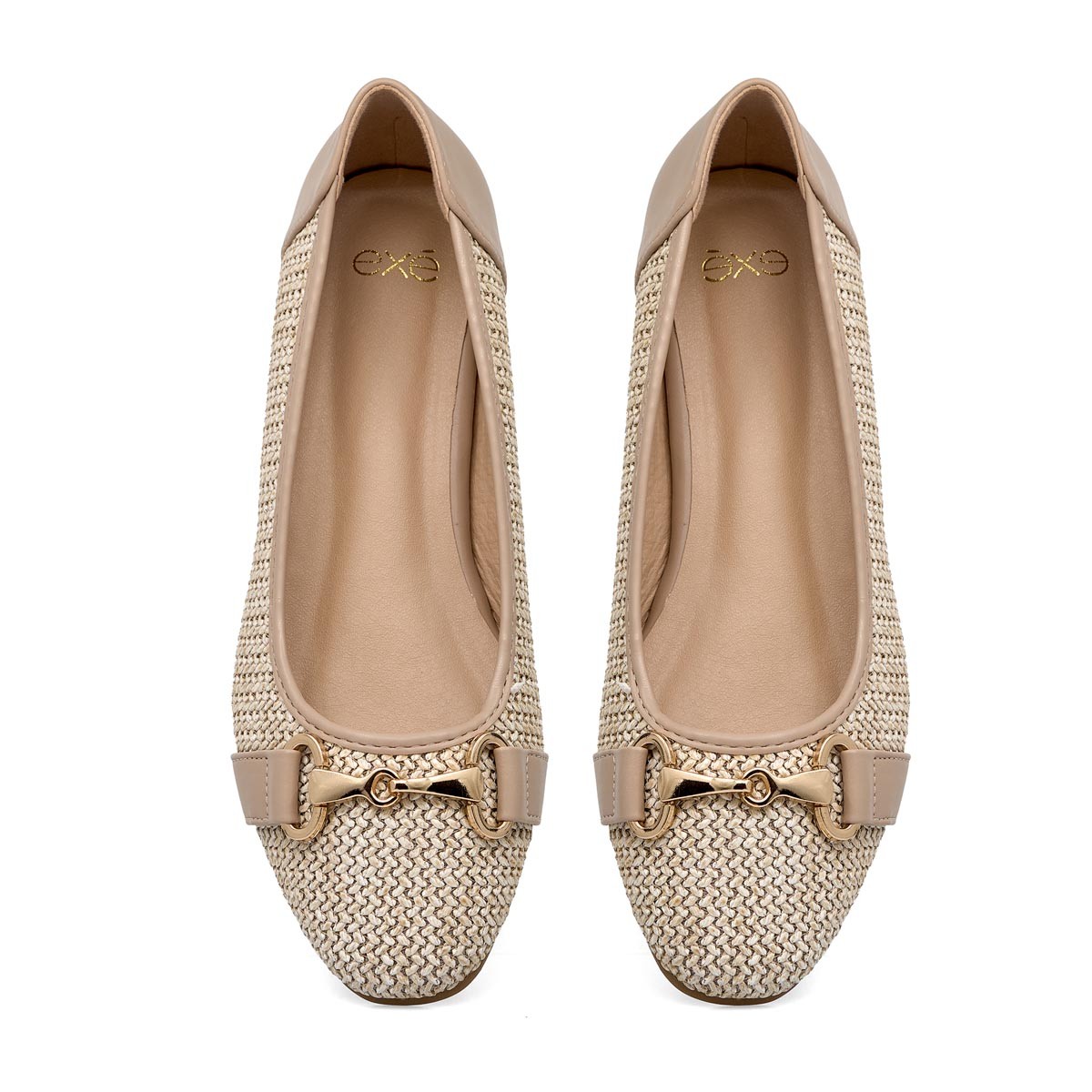 Exe Shoes Γυναικείες Γόβες -Μπαλαρίνες 39W-678 Nude Μπέζ Ψάθα U139W67815G0 φωτογραφία