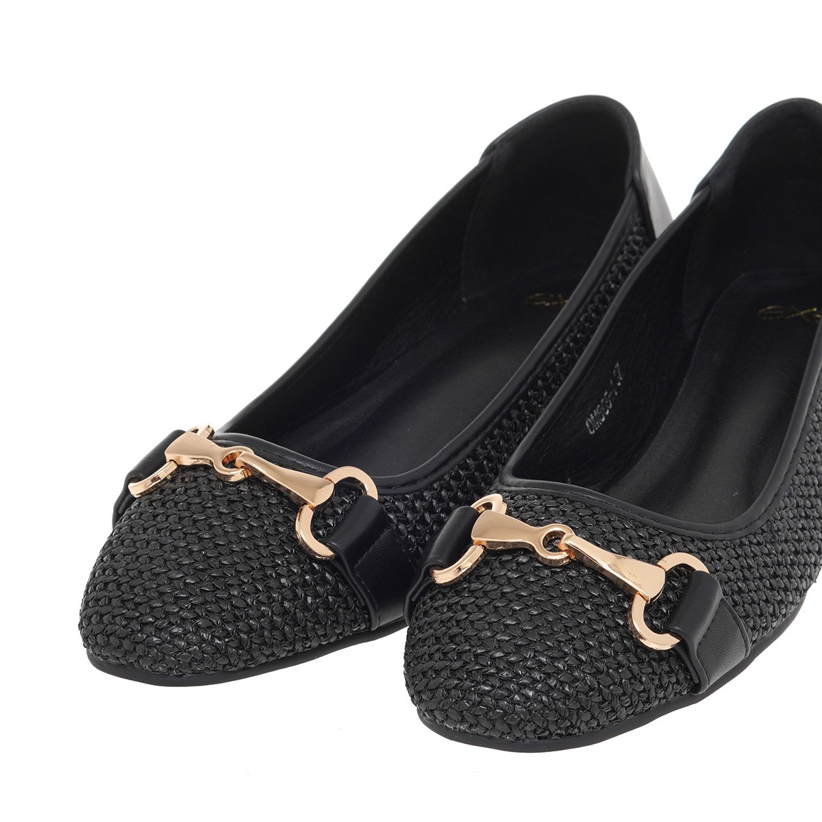 Exe Shoes Γυναικείες Γόβες -Μπαλαρίνες 39W-678 Μαύρο Ψάθα U139W678166G φωτογραφία