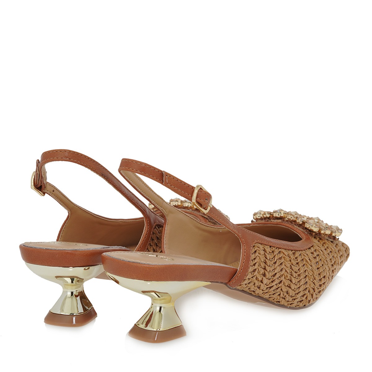 Exe Shoes Γυναικείες Γόβες Πέδιλα 700-255 Καμηλό Ψάθα Ταμπά U470025529I2 φωτογραφία