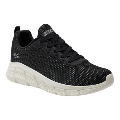 Skechers Γυναικεία Αθλητικά Bobs B Flex-Visionary Essence 117346/Blk Μαύρο-Λευκό