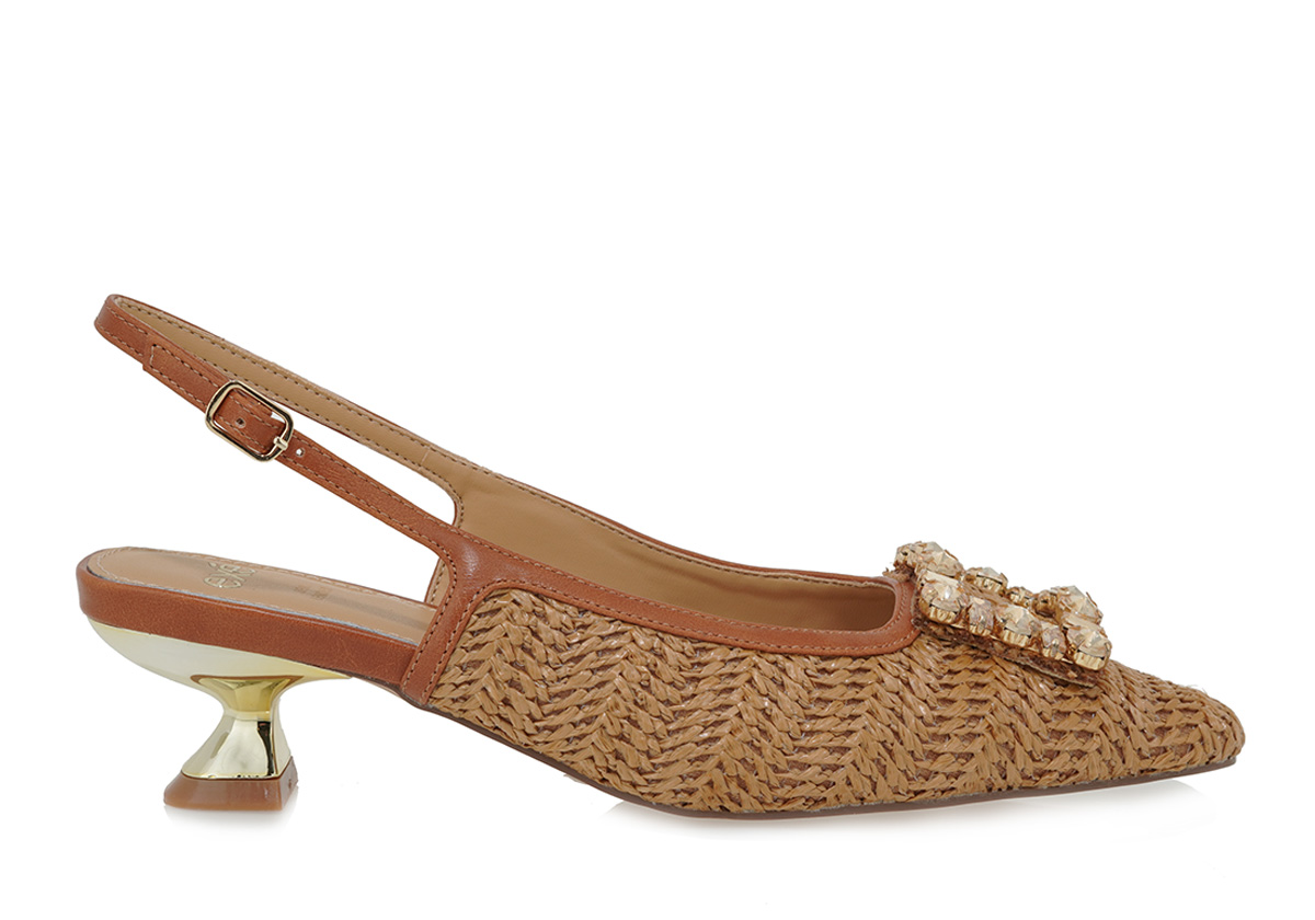 Exe Shoes Γυναικείες Γόβες Πέδιλα 700-255 Καμηλό Ψάθα Ταμπά U470025529I2 φωτογραφία