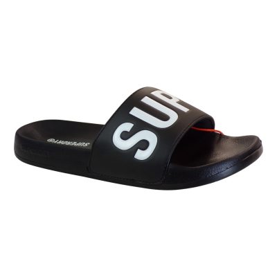 SUPERDRY Ανδρικά Παντόφλες CORE RAPHIC ROOL SLIDE MF310266A-33Β Μαύρο-Λευκό