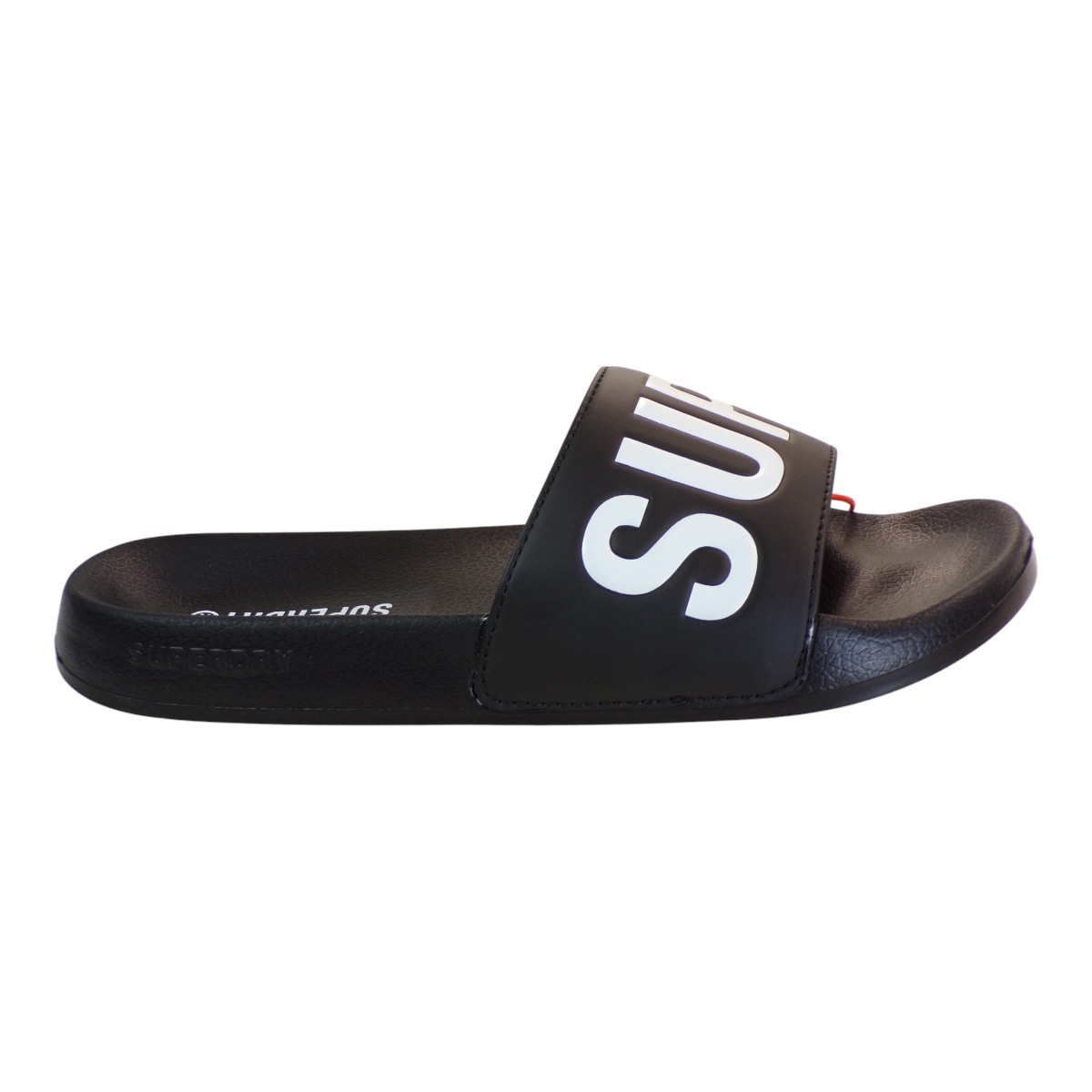 SUPERDRY Ανδρικά Παντόφλες CORE RAPHIC ROOL SLIDE MF310266A-33Β Μαύρο-Λευκό φωτογραφία