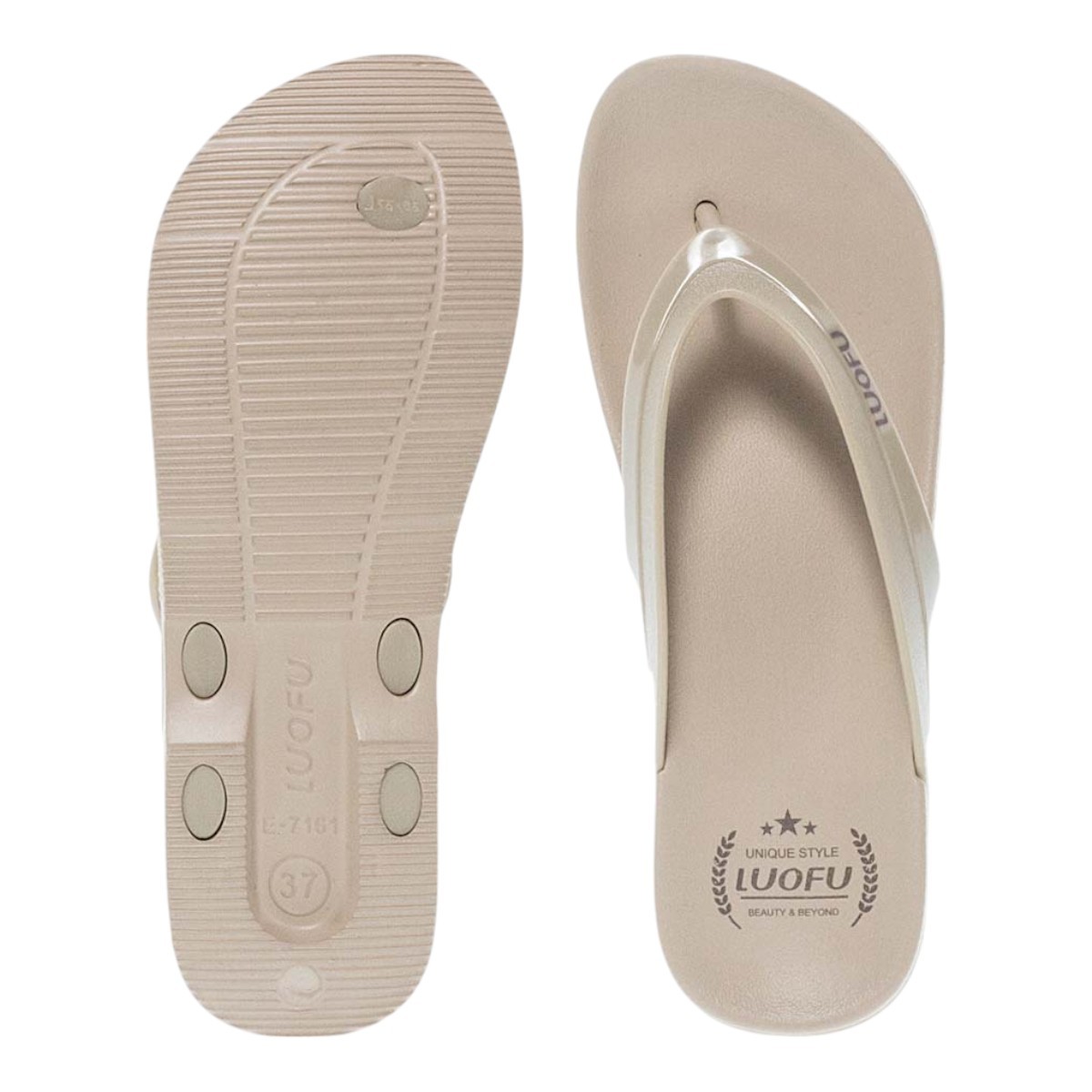 Parex Γυναικείες Παντόφλες Σαγιονάρες Luofu 11831102.E Μπέζ φωτογραφία