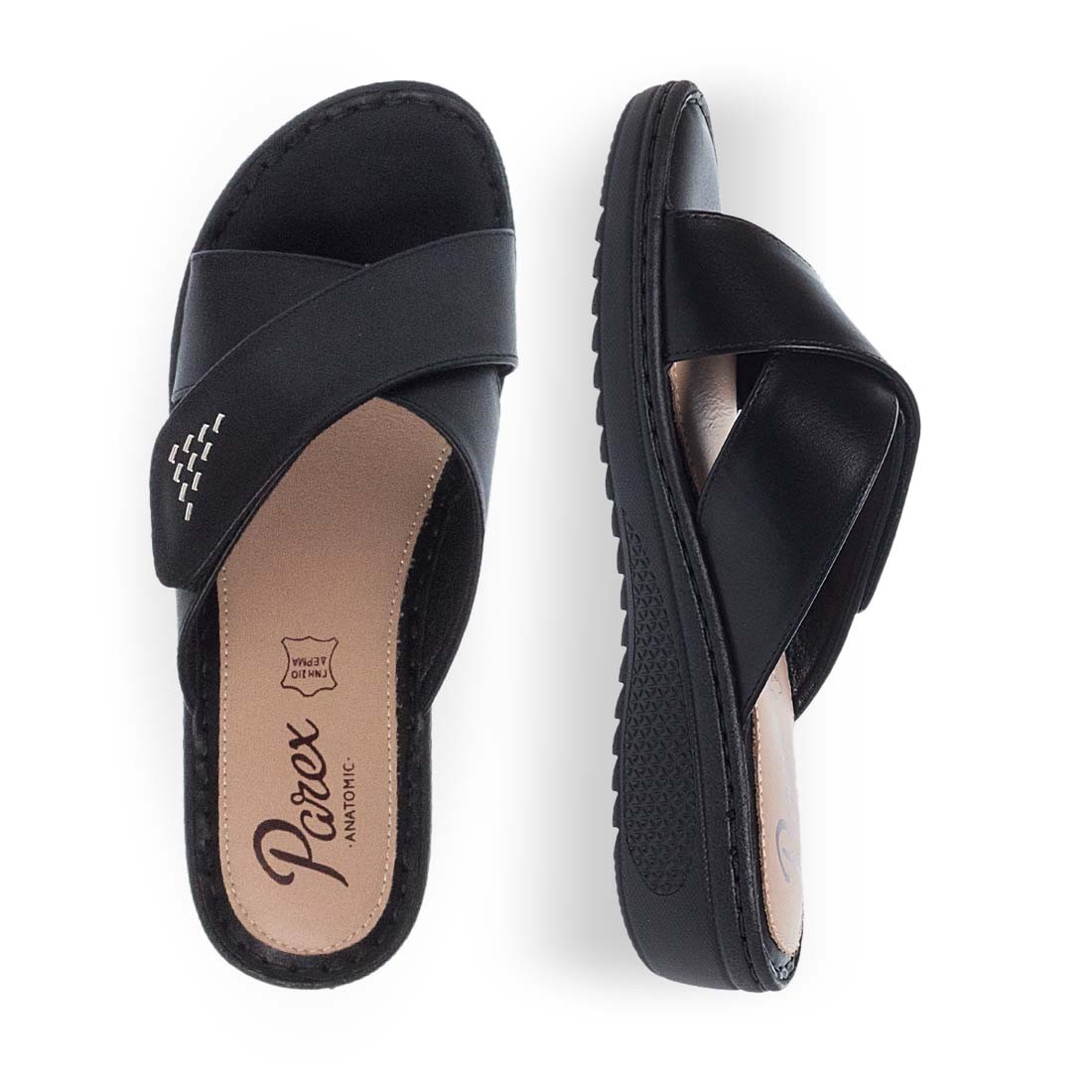 Parex Γυναικείες Παντόφλες Ανατομικές Comfort 12131018.B Μαύρο φωτογραφία