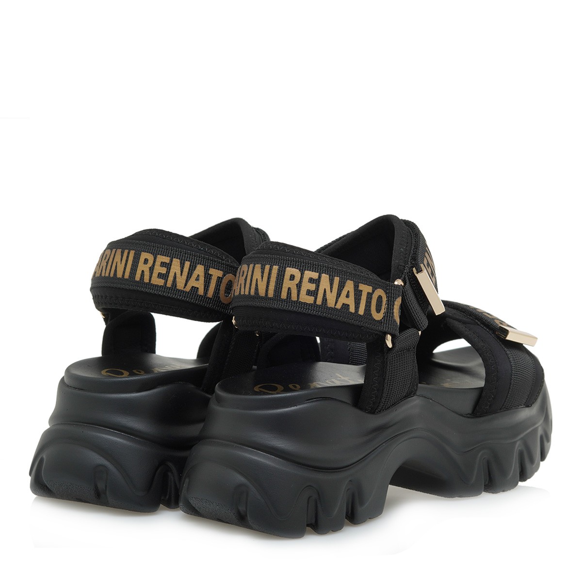 Renato Garini Γυναικεία Πέδιλα Πλατφόρμες 28A-292 Μαύρο Χρυσό U428A2924340 φωτογραφία