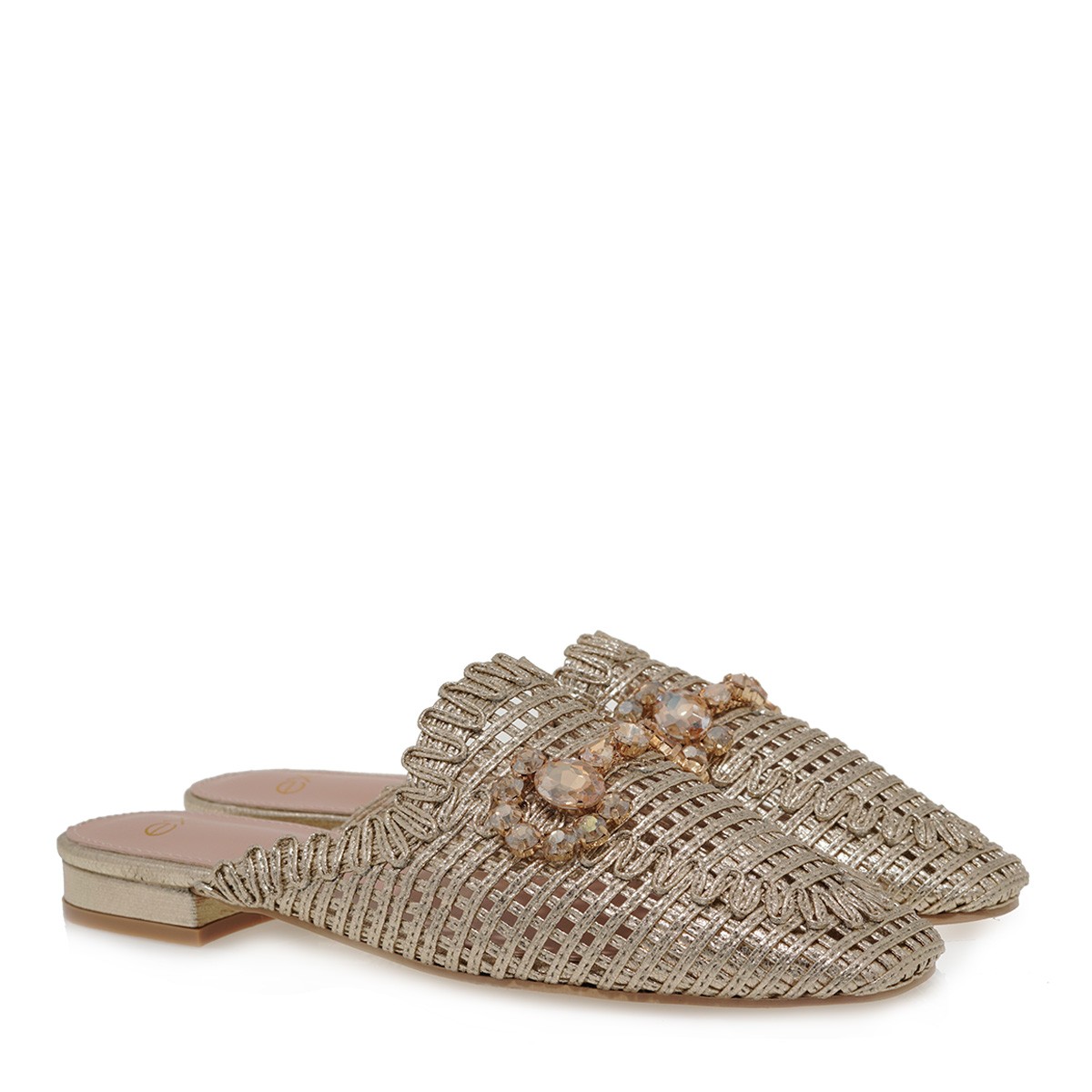 EXE EXE Shoes Γυναικείες Παντόφλες Mules 39W-081 Πλατίνα U439W0811L46