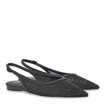 EXE Shoes Γυναικεία Παπούτσια SLINGBACK Mules 700-222 Μαύρο Στράς U47002221171