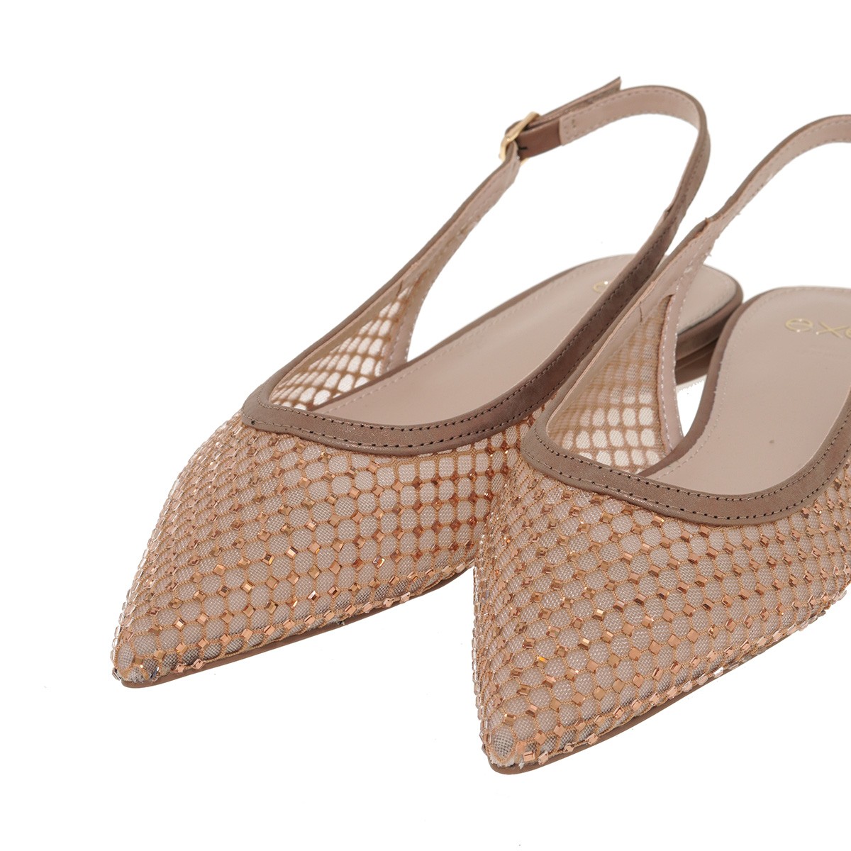 EXE Shoes Γυναικεία Παπούτσια SLINGBACK Mules 700-222 Μπρονζέ Στράς U4700222130B φωτογραφία