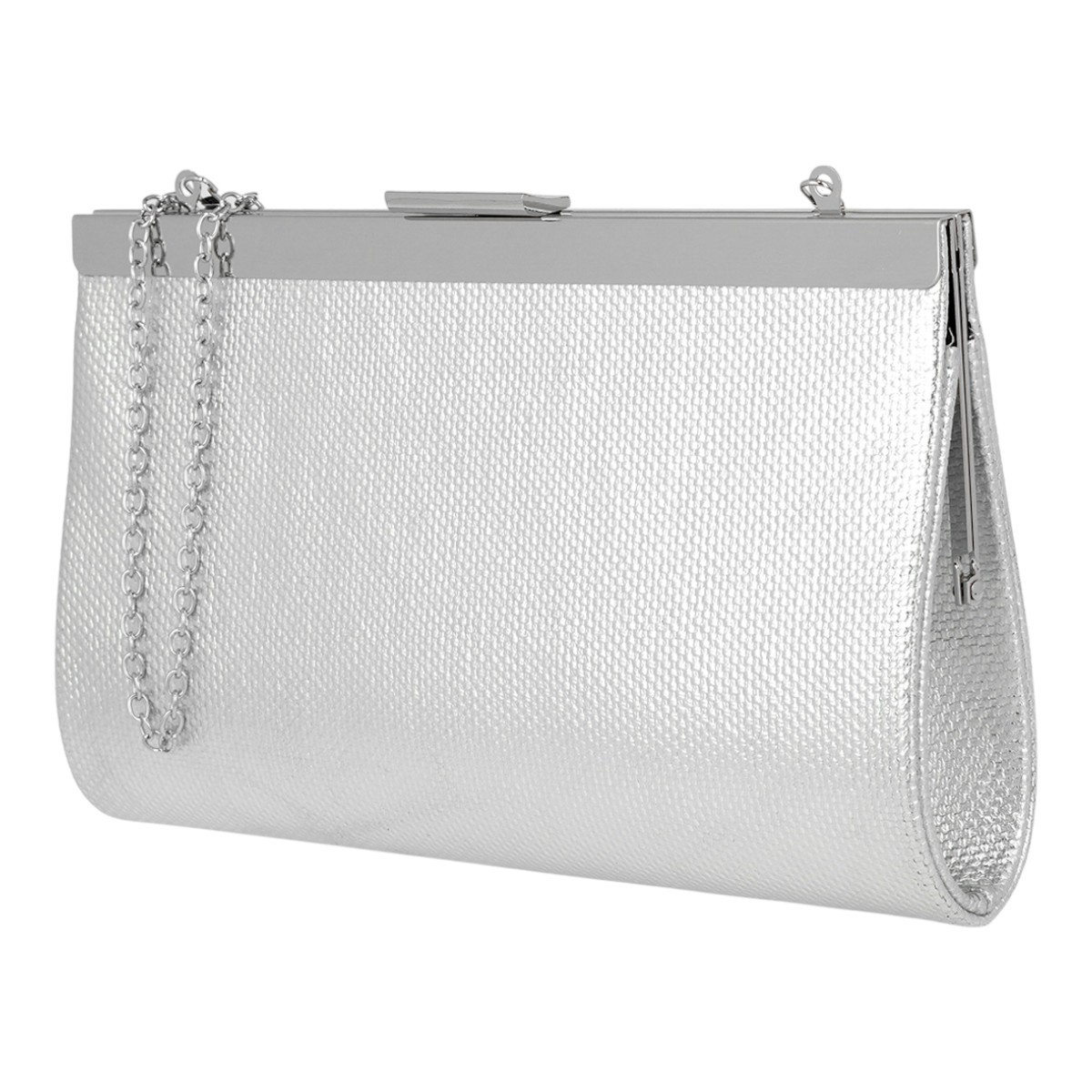 Exe Bags Γυναικεία Τσάντα Φάκελος Clutches 700-005 22005 Ασημί Λεζαρ U67000059J81 φωτογραφία