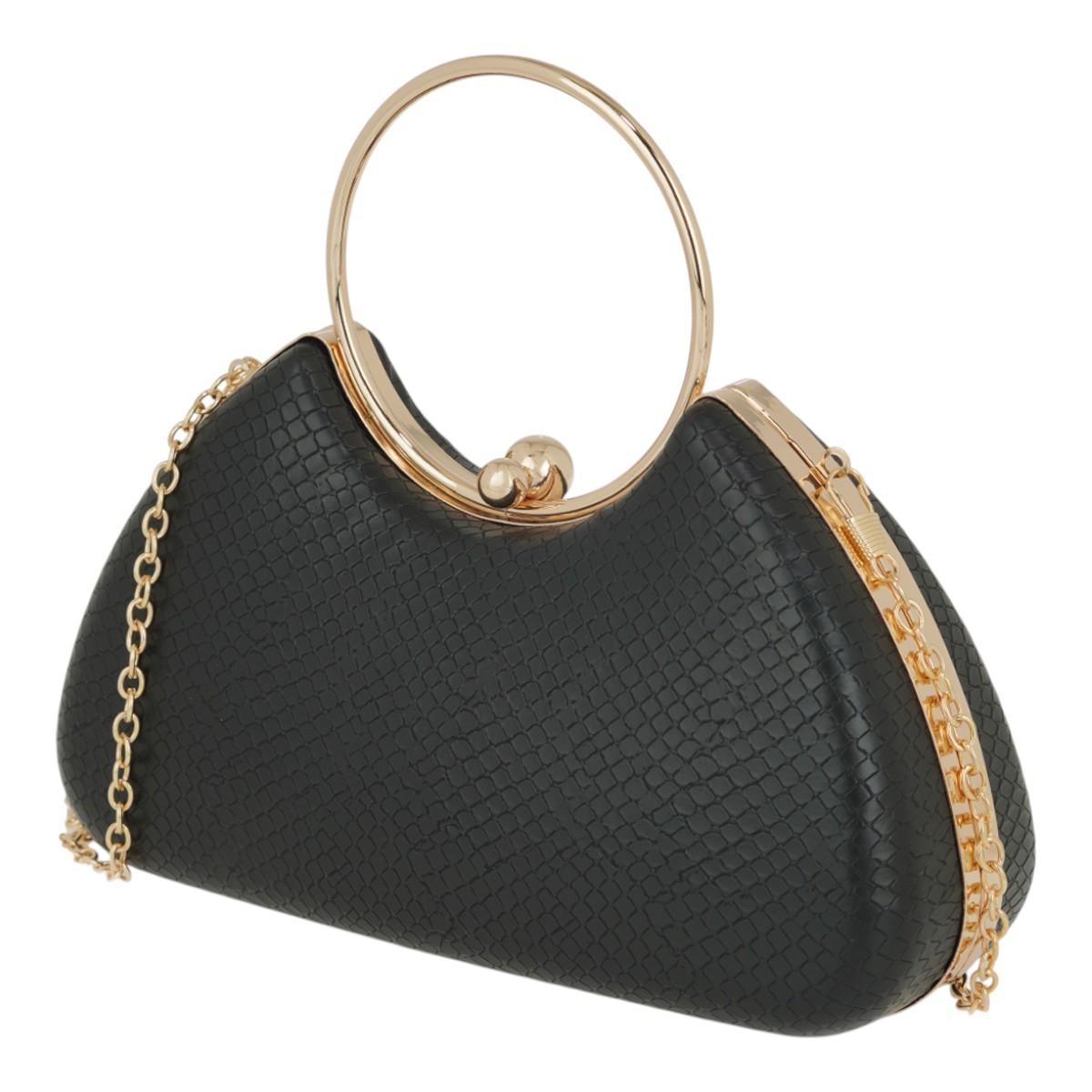 Exe Bags Γυναικεία Τσάντα Φάκελος Clutches Χειρός 700-103 24013 Μαύρο Φίδι Ματ U67001039K87 φωτογραφία