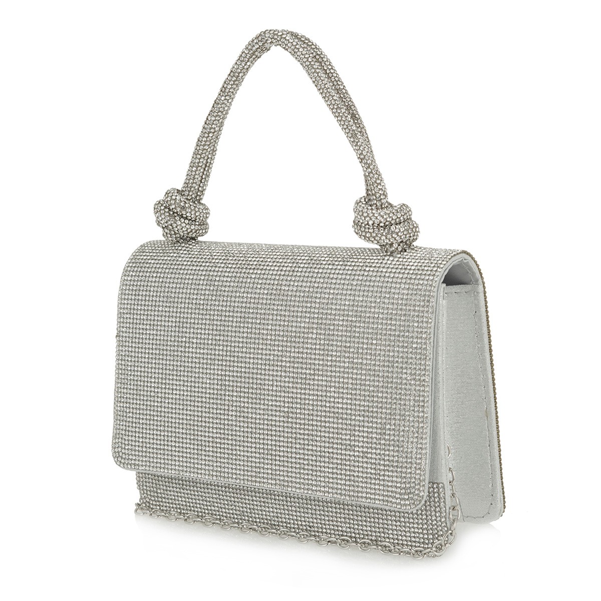 Exe Bags Γυναικεία Τσάντα Φάκελος Clutches Χειρός 700-310 Ασημί Στρας U67003019E94 φωτογραφία