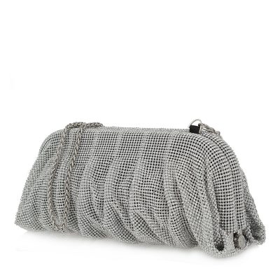 Exe Bags Γυναικεία Τσάντα Φάκελος Clutches 700-910 Ασημί Στρας U67009109E94
