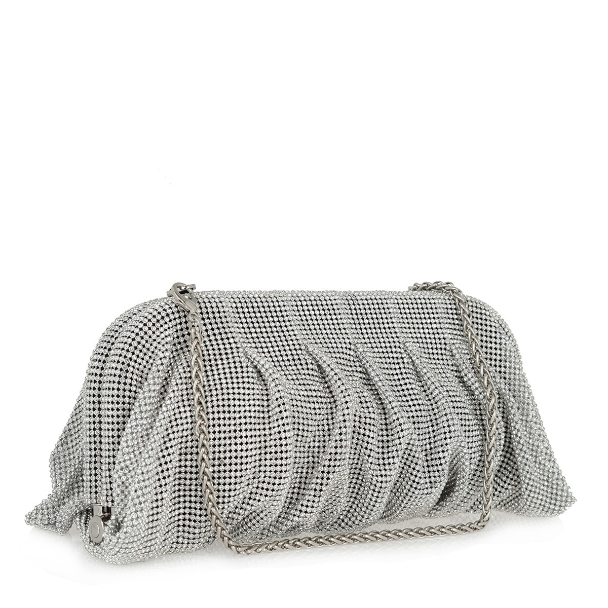 Exe Bags Γυναικεία Τσάντα Φάκελος Clutches 700-910 Ασημί Στρας U67009109E94 φωτογραφία