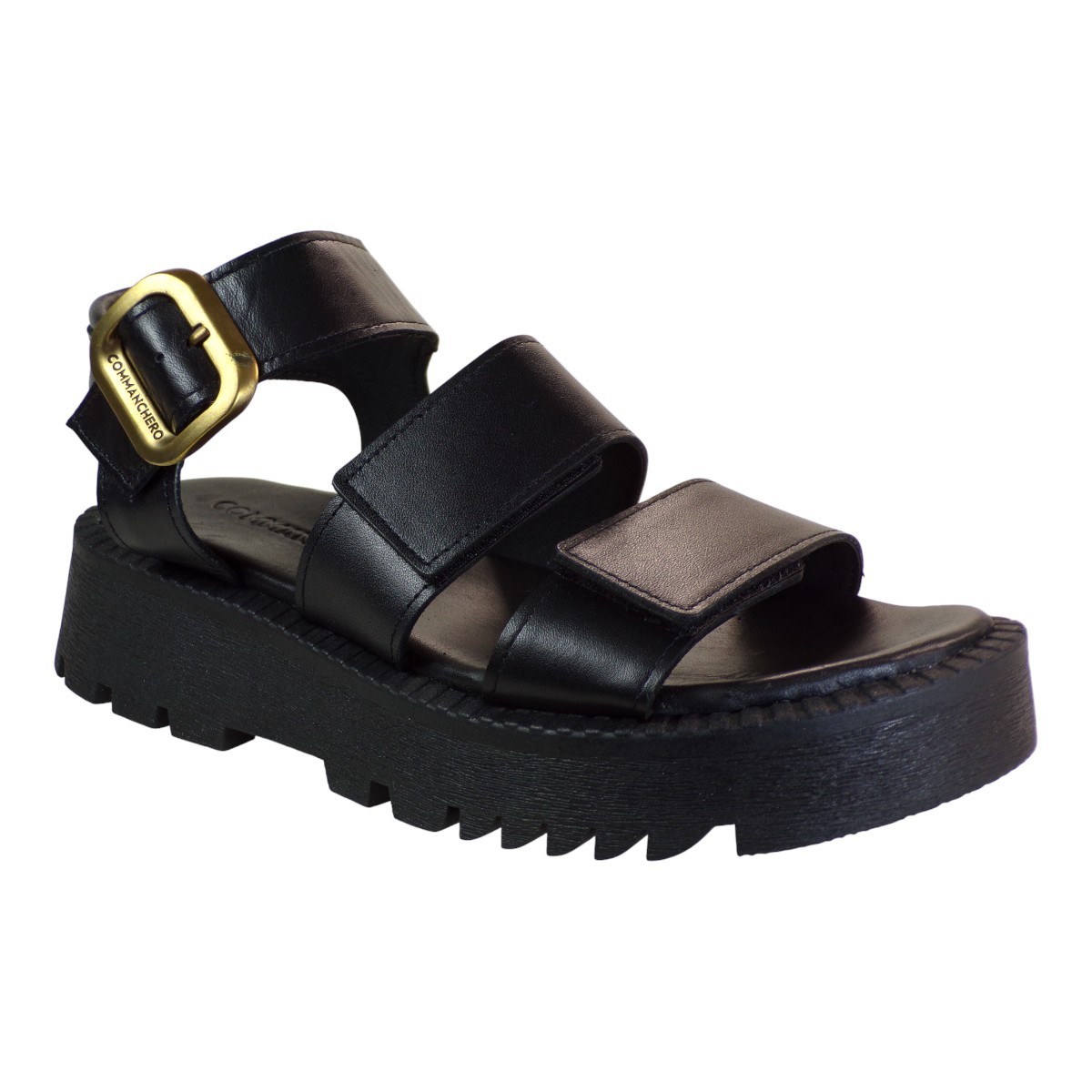 Commanchero Original Commanchero Γυναικεία Πέδιλα 51283-721 Μαύρο Δέρμα