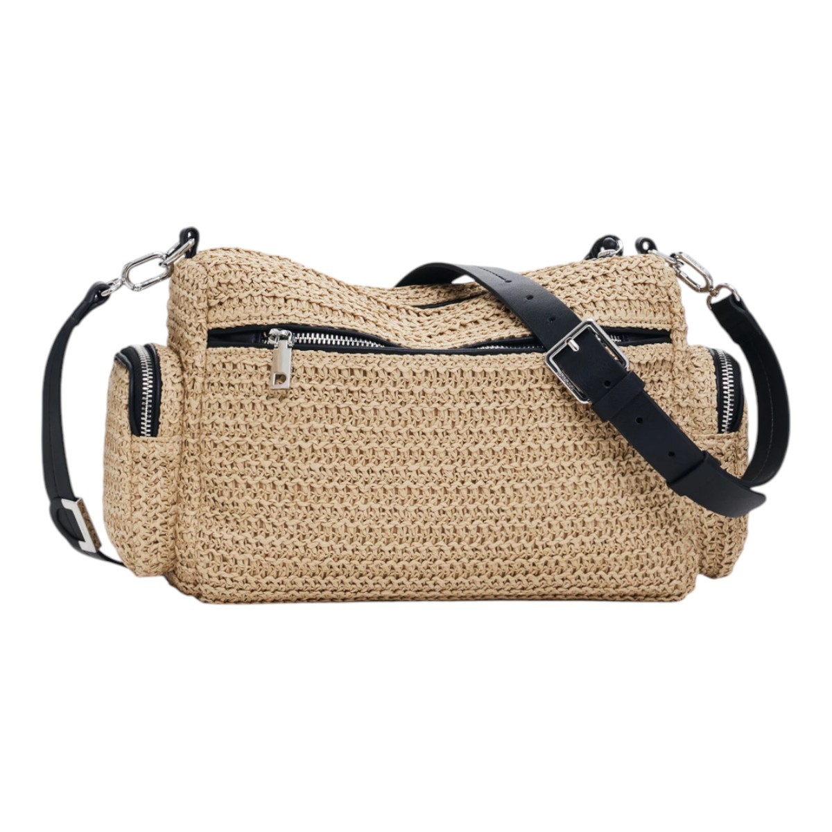 Desigual BOLS backpack HALF LOGO RAFFIA Τσάντα Γυναικεία ΄Ώμου 25SAKO13-1014 Μπέζ φωτογραφία