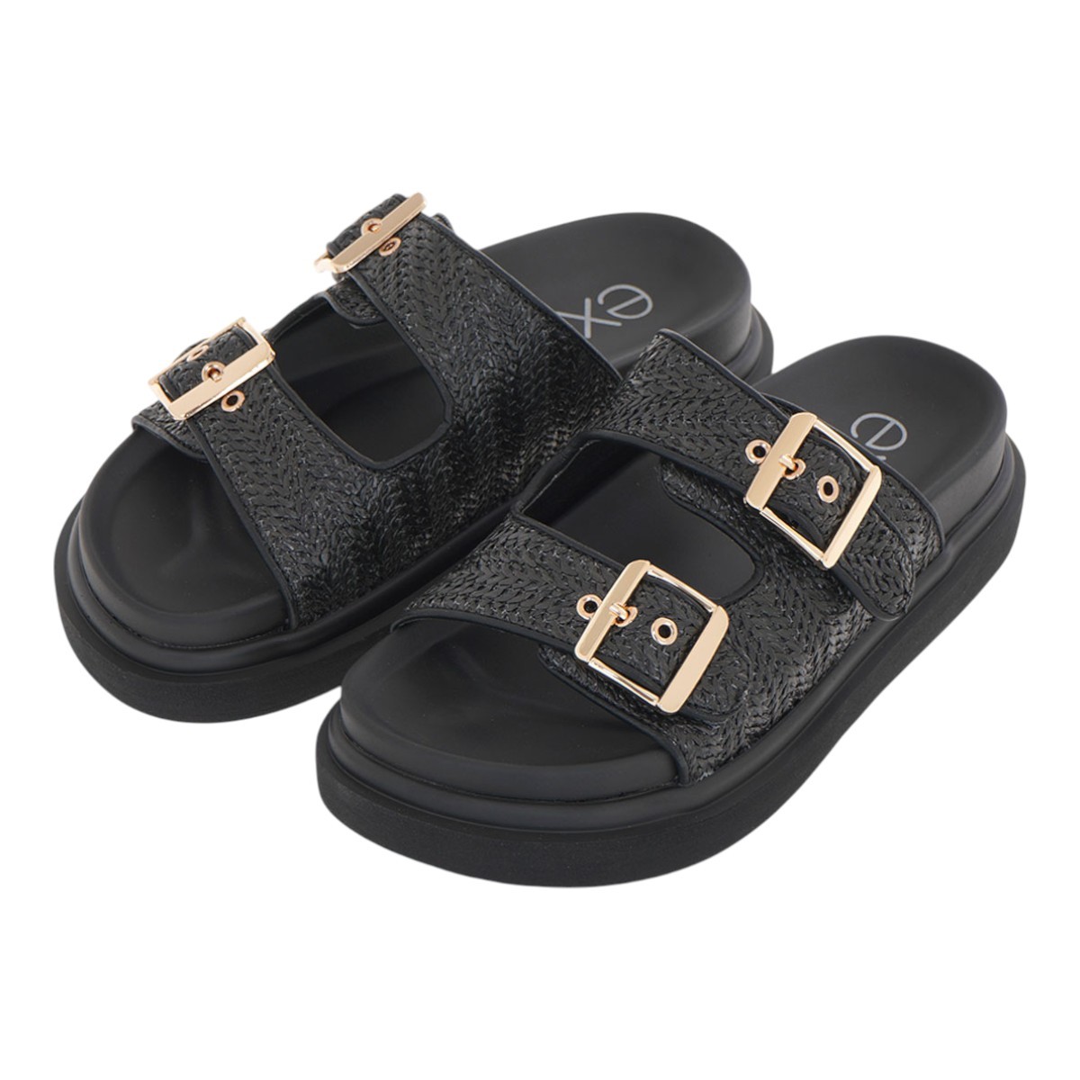 EXE Shoes Γυναικεία Παντόφλας FLATFORMS 03R-232 Μαύρο Ψάθα U403R2322H23 φωτογραφία