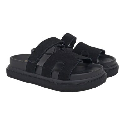 EXE Shoes Γυναικεία Παντόφλας FLATFORMS 03R-340 Μαύρο Καστόρι U403R3402004