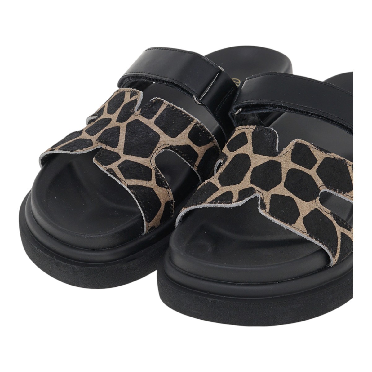 EXE Shoes Γυναικεία Παντόφλας FLATFORMS 03R-340 Μαύρο GIRAFFE ΠΟΝΥ ΜΑΥΡΟ ΔΕΡΜΑ U403R34021L7 φωτογραφία