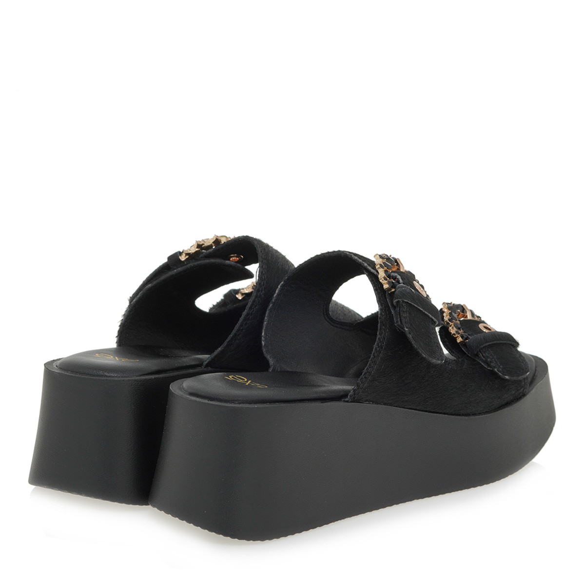 EXE Shoes Γυναικεία Παντόφλας 19A-827 ΜΑΥΡΟ ΠΟΝΥ ΜΑΥΡΟ ΣΤΡΑΣ U419A82773L0 φωτογραφία