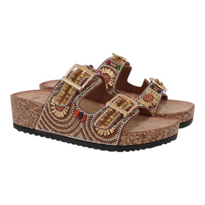 EXE Shoes Γυναικεία Παντόφλας FLATFORMS 77B-114 Ταμπά Στράς U477B1142Z26
