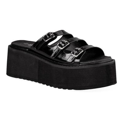 Envie Shoes Γυναικεία Παπούτσια Παντόφλες Flatforms E42-21192-34 Μαύρο