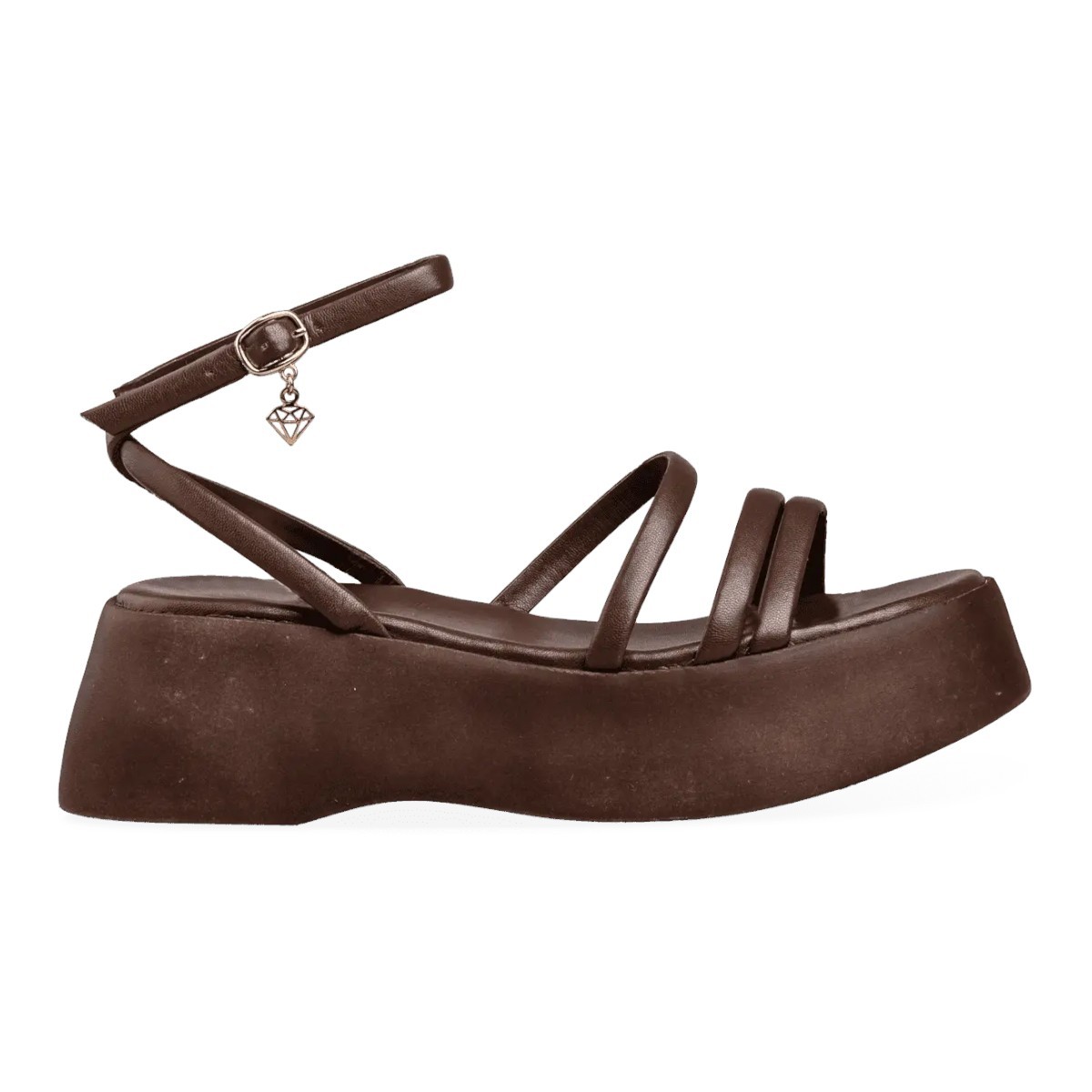 Mairiboo by Envie Shoes Γυναικεία Πέδιλα Flatforms M03-21904-28 Καφέ φωτογραφία