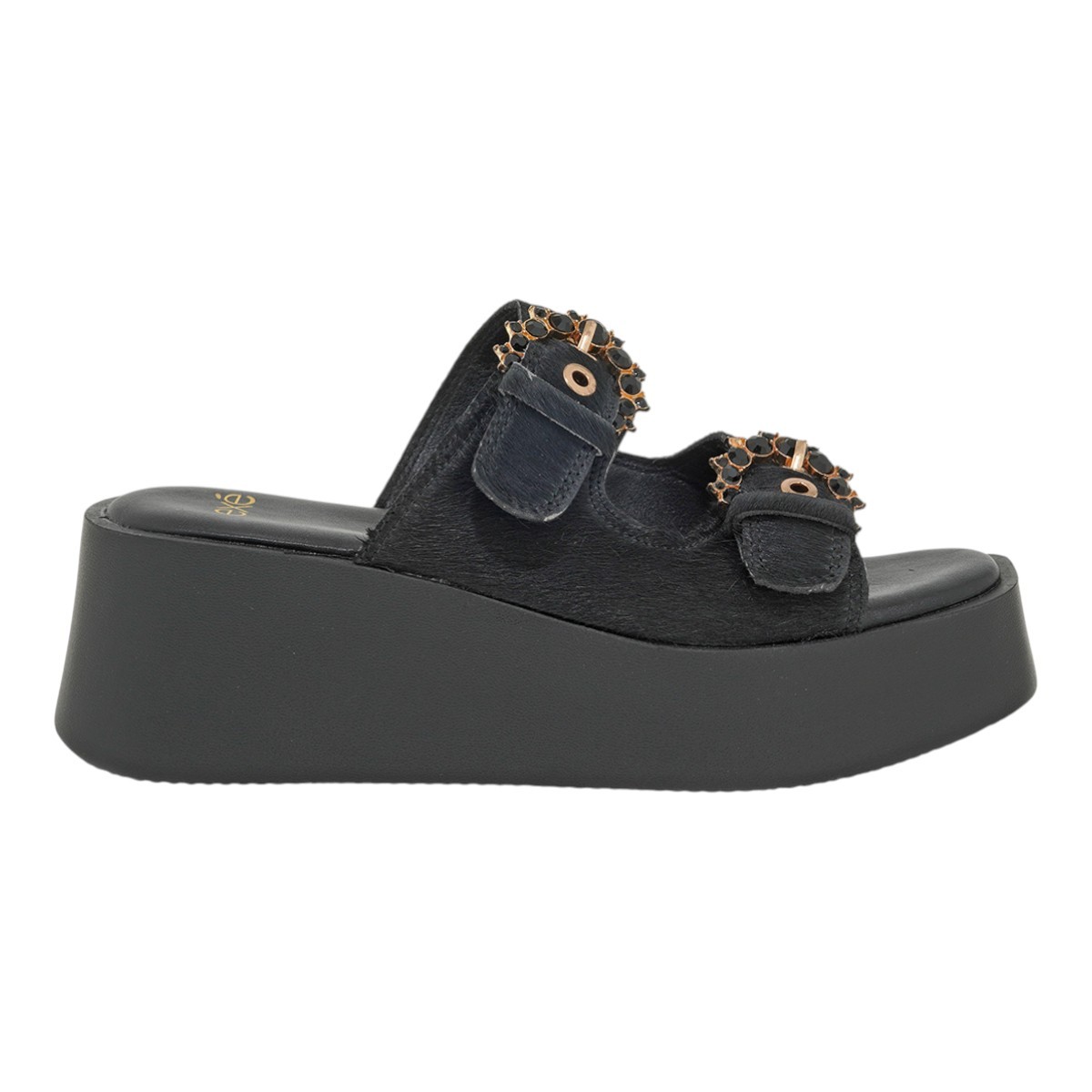 EXE Shoes Γυναικεία Παντόφλας 19A-827 ΜΑΥΡΟ ΠΟΝΥ ΜΑΥΡΟ ΣΤΡΑΣ U419A82773L0 φωτογραφία