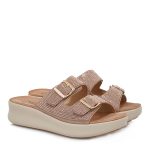 EXE Shoes Γυναικεία Πέδιλα 89Q-715 Ροζ Χρυσό ΣΤΡΑΣ S489Q7153E95