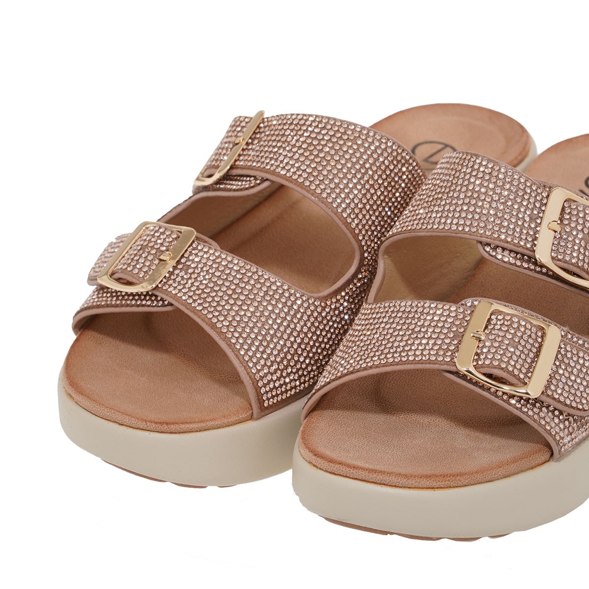 EXE Shoes Γυναικεία Πέδιλα 89Q-715 Ροζ Χρυσό ΣΤΡΑΣ S489Q7153E95 φωτογραφία