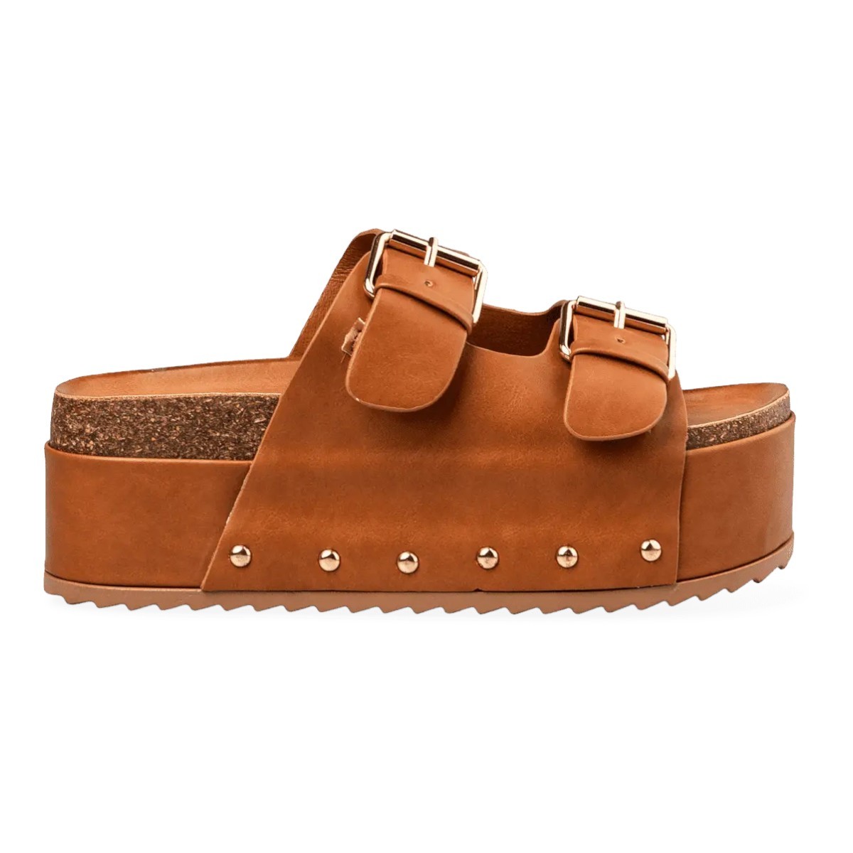Envie Shoes Γυναικεία Παπούτσια Παντόφλες Flatforms E42-21165-26 Κάμελ φωτογραφία