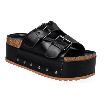 Envie Shoes Γυναικεία Παπούτσια Παντόφλες Flatforms E42-21165-34 Μαύρο