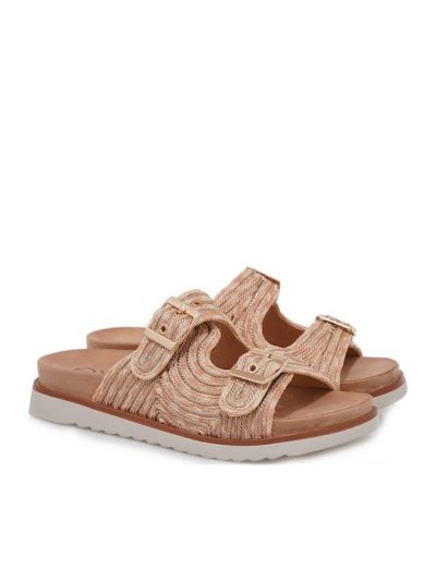 EXE Shoes Γυναικεία Πέδιλα 89Q-672 Ροζ Χρυσό S489Q6722P4805